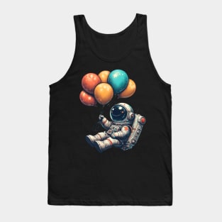 Astronaut with balloons funny Tank Top